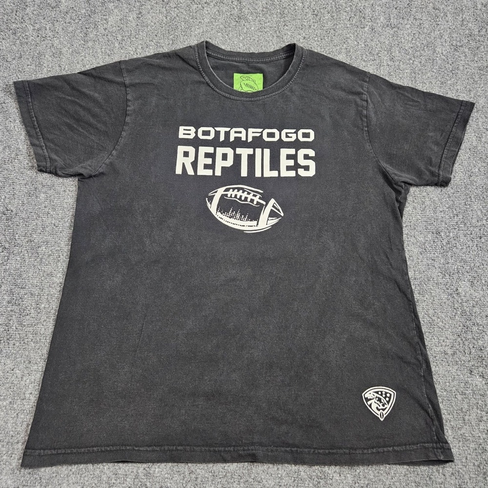 Botafogo Reptiles Tshirt Mens Large Black American Football Rio Brazil Fangear